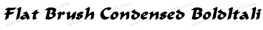 Flat Brush Condensed BoldItalic字体转换